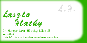 laszlo hlatky business card