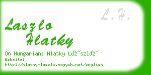 laszlo hlatky business card